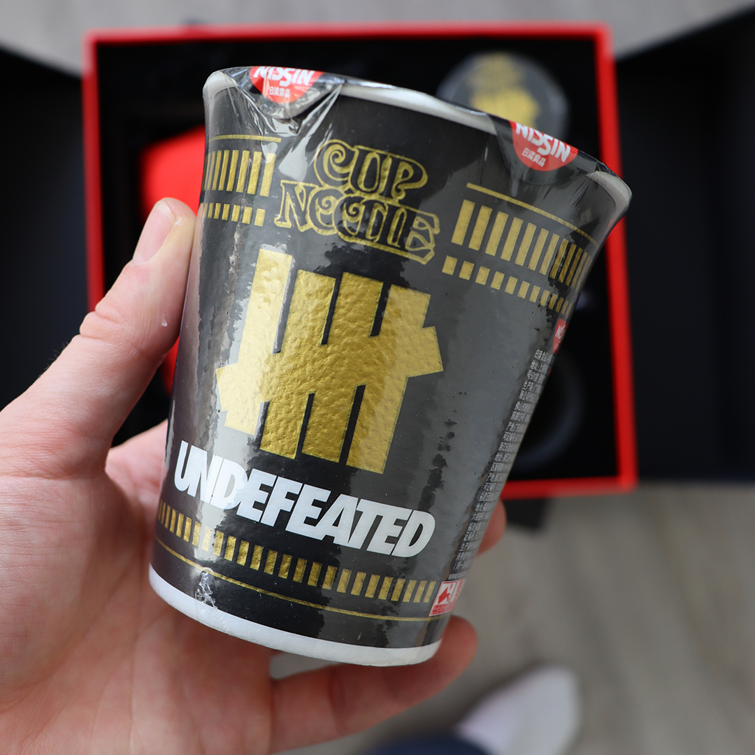 Noodles from the Undefeated X Cup Noodle by Nissin, a Chinese exclusive collaboration